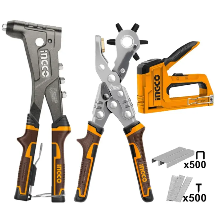 Agrafeuse pince rivet et pince perforatrice ingco – Image 1