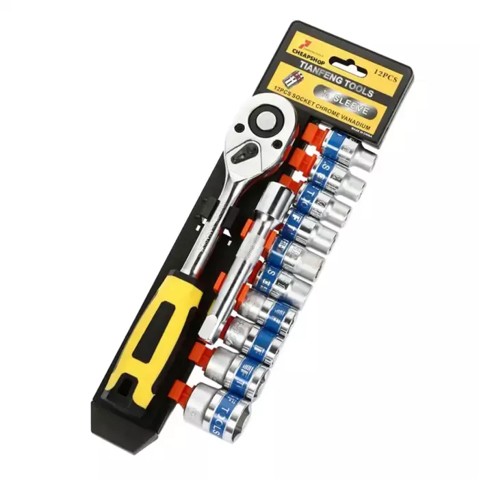 Cle a cliquet 12pcs chrome vanadium – Image 1